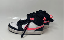 Load image into Gallery viewer, Nike Girls Court Borough Mid 2 CD7782-005 Black Pink White Sneaker Shoes Size 6Y