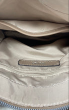 Load image into Gallery viewer, Nine West Womens Brown Monogram Embossed Shoulder Strap Satchel Handbag