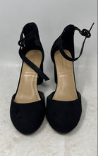 Load image into Gallery viewer, LC Lauren Conrad Womens Hydrangea Black High Block Ankle Strap Heels Size 7.5M