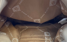 Load image into Gallery viewer, Anne Klein Womens Beige White Colorblock Leather Bucket Bag w/ Wallet