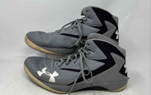 Load image into Gallery viewer, Under Armour Mens Lockdown Gray Black Leather Lace-Up Basketball Shoes Size 14