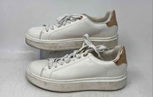 Load image into Gallery viewer, Steve Madden Womens Charlie White Gold Leather Low Top Sneakers Shoes Size 8M