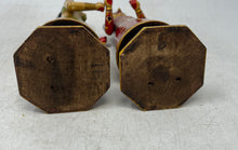 Load image into Gallery viewer, Set Of 2 Pcs Multicolor Wooden Royal Couple Isar & Gauri Gangaur Figurines