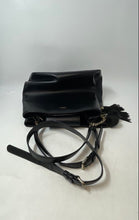Load image into Gallery viewer, DKNY Womens Paige Black Leather Top Zipper Adjustable Strap Medium Satchel Bag