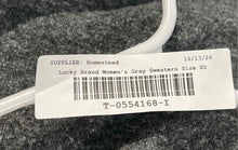 Load image into Gallery viewer, Lucky Brand Womens Gray Long Sleeve Round Neck Pullover Sweater Size XS