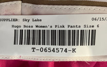 Load image into Gallery viewer, Hugo Boss Womens Pink Flat Front Slash Pockets Straight Leg Dress Pants Size 6