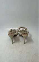 Load image into Gallery viewer, BCBGMaxazria Womens Alma Cream Leather Braided Strap Slide Sandals Size 9.5