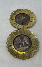 Load image into Gallery viewer, Assorted 2-Piece 1950 English Colonial Brass Wall Decorative Collector Plates