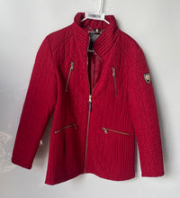 Load image into Gallery viewer, Vince Camuto Womens Red Long Sleeve Full-Zip Quilted Jacket Size Large