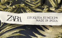 Load image into Gallery viewer, Zara Womens Multicolor Leaf Print Long Sleeve Pullover Blouse Top Size XS