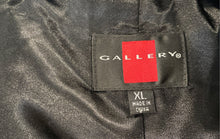 Load image into Gallery viewer, Gallery Womens Black Brown Long Sleeve Hooded Winter Overcoat Size XL