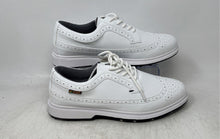 Load image into Gallery viewer, Chaoxuan Mens White Leather Round Toe Wingtip Lace-Up Golf Shoes Size 42