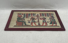 Load image into Gallery viewer, El Hagri Egyptian Papyrus Framed Art Painting Weighing Of The Heart Judgment