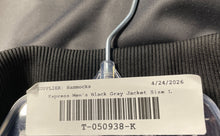 Load image into Gallery viewer, Express Mens Black Gray Long Sleeve Pockets Full-Zip Track Jacket Size Large