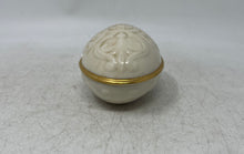 Load image into Gallery viewer, Lenox Fine Porcelain Embossed Gold Trim Collectible Oval Shape Trinket Box