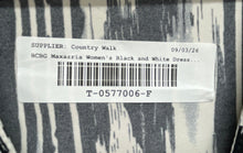 Load image into Gallery viewer, BCBGMaxazria Womens Black White Printed 3/4 Sleeve Wrap Dress Size Small