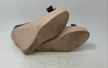 Load image into Gallery viewer, Melissa Womens Queen Pink Black Peep Toe Slip-On Wedge Pump Heels Size 6