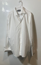 Load image into Gallery viewer, Saks Fifth Avenue Mens White Cotton Long Sleeve Slim Fit Dress Shirt Size 16 1/2