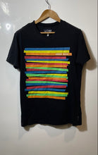 Load image into Gallery viewer, Authentic Armani Jeans Womens Black Multicolor Printed Cotton T-Shirt Size M