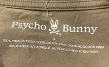 Load image into Gallery viewer, Psycho Bunny Mens Brown Pima Cotton Short Sleeve Crew Neck Pullover T-Shirt Sz 4