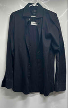Load image into Gallery viewer, Hugo Boss Mens Black Sharp Fit Long Sleeve Collared Dress Shirt Size 16 34/35