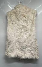 Load image into Gallery viewer, Cavalini Womens Beige Faux Fur Sleeveless High Neck Front Full-Zip Vest Size XL