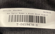 Load image into Gallery viewer, Ann Taylor Womens Black V-Neck Long Sleeve Pullover Blouse Top Size Small