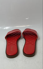 Load image into Gallery viewer, Michael Kors Womens Red Leather Open Toe Slip-On Flat Slide Sandals Size 8.5M