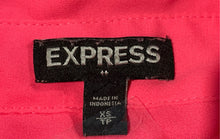 Load image into Gallery viewer, Express Womens Bright Pink Sleeveless Double Pockets Button-Up Shirt Size XS