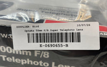 Load image into Gallery viewer, Opteka 500mm f/8 Platinum Series Black Manual Focus Super Telephoto Lens In Box