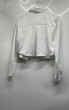 Load image into Gallery viewer, Zara Womens White Long Sleeve Collared Cropped Button-Up Shirt Size XS
