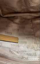 Load image into Gallery viewer, Michael Kors Womens Brown Charm Double Handle Inner Pockets Shoulder Handbag