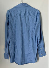 Load image into Gallery viewer, Calvin Klein Mens Blue Long Sleeve Spread Collar Dress Shirt Size 15.5 32/33