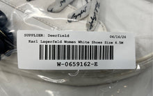 Load image into Gallery viewer, Karl Lagerfeld Womens Crete White Low Top Lace-Up Sneaker Shoes Size 9M
