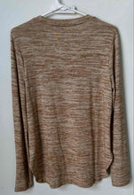 Load image into Gallery viewer, Banana Republic Womens Beige Tan Heather Long Sleeve Crew Neck T-Shirt Size M