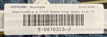 Load image into Gallery viewer, Abercrombie & Fitch Womens Blue Denim The Loose High Rise Straight Jeans 25/0R