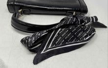 Load image into Gallery viewer, Aldo Womens Black Croc Embossed Faux Leather Scarf Top Handle Satchel Handbag