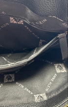 Load image into Gallery viewer, Anne Klein Womens Black Pebbled Leather Double Handle Shoulder Tote Bag
