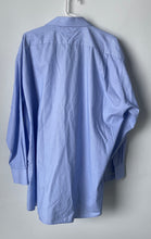 Load image into Gallery viewer, Tommy Hilfiger Mens Blue Striped Regular Fit Long Sleeve Dress Shirt Size 18.5