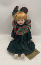 Load image into Gallery viewer, Vintage Seymour Mann's Connoisseur Porcelain Doll In Green Velvet Dress With Tag