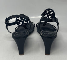 Load image into Gallery viewer, Authentic Tory Burch Womens Miller Black Ankle Strap Sandals Size 6.5M Damaged