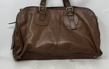 Load image into Gallery viewer, Luciano Padovan Womens Brown Leather Charm Inner Pocket Shoulder Handbag