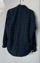 Load image into Gallery viewer, Brooks Brothers Mens Green Blue Plaid Long Sleeve Collared Button-Up Shirt Sz L
