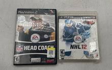 Load image into Gallery viewer, Lot Of 2 Pcs Assorted Sony PS2 & PS3 NHL 12 And NFL Head Coach Video Games