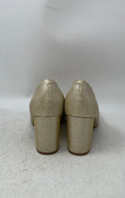 Load image into Gallery viewer, Badgley Mischka Womens Metallic Golden Slip-On Block Pump Heels Size 9