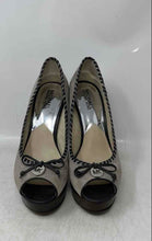 Load image into Gallery viewer, Michael Kors Womens Bennet Gray Suede Peep Toe Stiletto Pump Heels Size 8 M