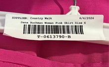 Load image into Gallery viewer, Dana Buchman Womens Pink Back Zip Slit Knee Length Straight & Pencil Skirt Sz 6