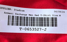 Load image into Gallery viewer, Armani Exchange Mens Red Cotton Short Sleeve Regular Fit Pullover T-Shirt Size M