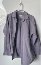 Load image into Gallery viewer, Calvin Klein Mens Purple Plaid Long Sleeve Regular Fit Dress Shirt Size L 16.5