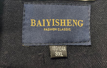Load image into Gallery viewer, Baiyisheng Fashion Classic Mens Blue Long Sleeve Button Front Pea Coat Size 3XL